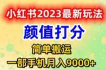 （6087期）最新小红书颜值打分玩法，日入300+闭环玩法