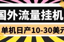 （5992期）外面收费1888国外流量全自动挂机项目 单机日产10-30美元 (自动脚本+教程)