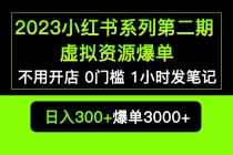 （5620期）2023小红书系列第二期 虚拟资源私域变现爆单，不用开店简单暴利0门槛发笔记