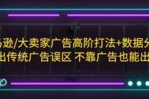 （5502期）亚马逊/大卖家广告高阶打法+数据分析，走出传统广告误区 不靠广告也能出单