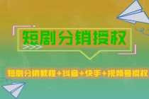 （5484期）短剧分销授权，收益稳定，门槛低（视频号，抖音，快手）